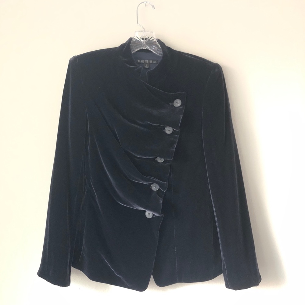 Lafayette 148: Dark Navy Velvet jacket